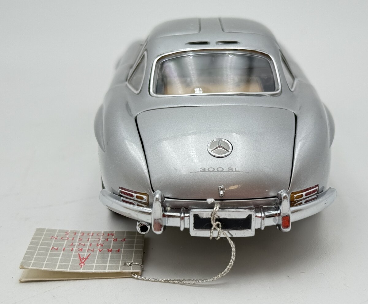 Franklin Mint 1954 1:24 Scale Silver Mercedes Benz 300 Gullwing SL Convertible EX/Box