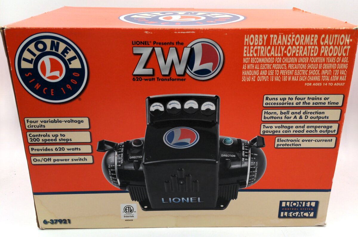 Lionel 6-37921 ZW-L 620 Watt 4-Train Transformer NIB