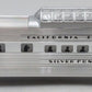 Lionel 6-19126 O Gauge California Zephyr "Silver Pony" Aluminum Vista Dome Car EX/Box