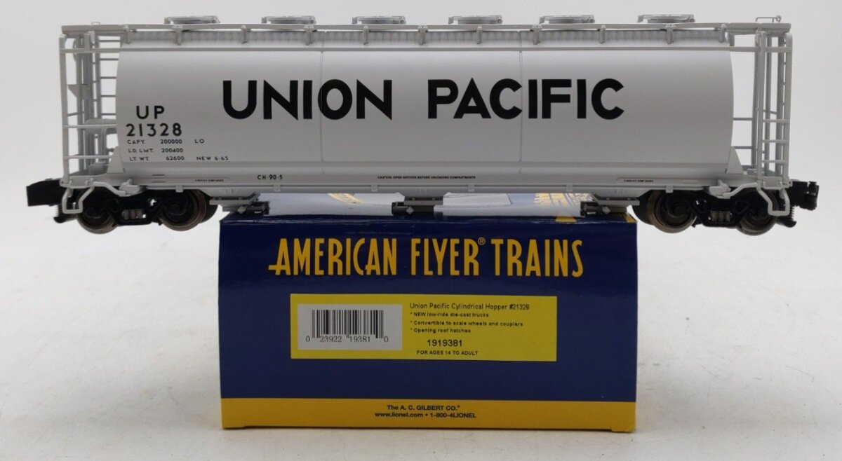 American Flyer 1919381 S Union Pacific Cylindrical Hopper #21328