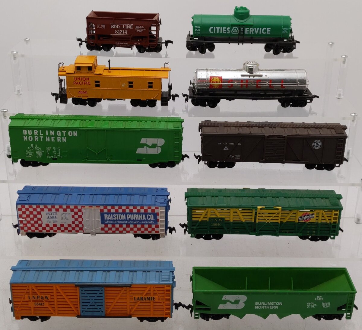 HO Scale Assorted Freight Cars [10] VG