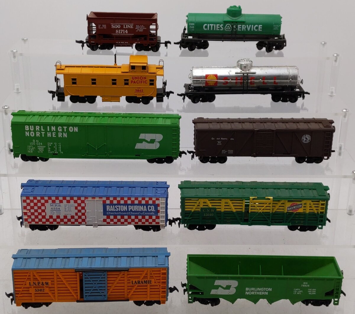 HO Scale Assorted Freight Cars [10] VG