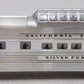 Lionel 6-19126 O Gauge California Zephyr "Silver Pony" Aluminum Vista Dome Car EX/Box
