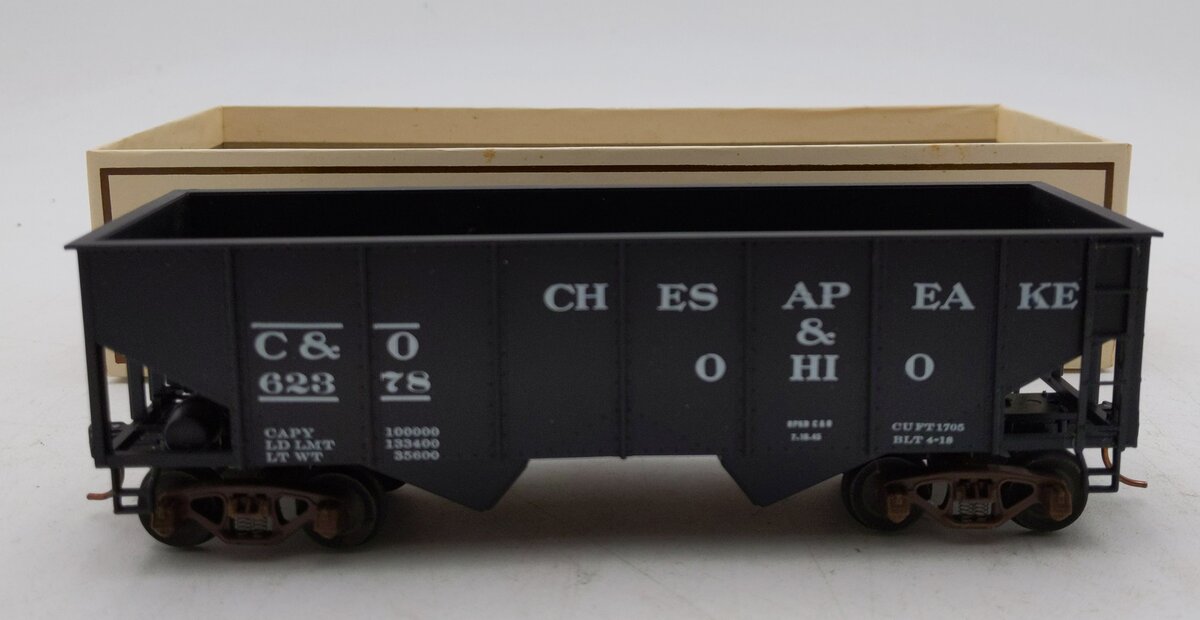 American Models 301 S Scale C&O 2-Bay Hopper #62378 LN/Box