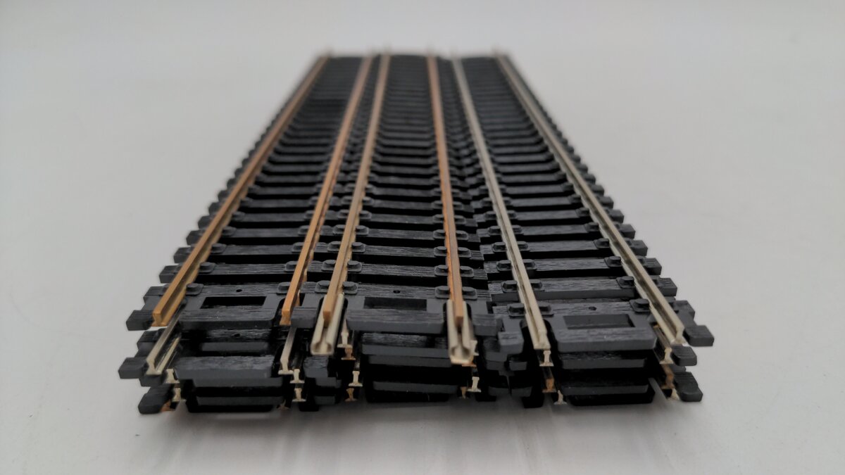 Atlas HO Assorted Brass And Nickel Straight Track Sections [15] VG