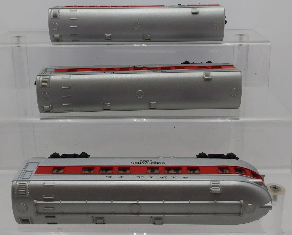 Lionel Assorted O Gauge Santa Fe Passenger Cars: 6-16055, 6-16059, & 6-16060 [3] VG