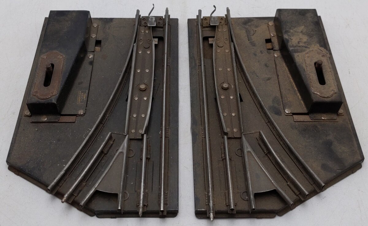 American Flyer Vintage O Gauge Manual Control Left & Right Turnout Tracks [2]