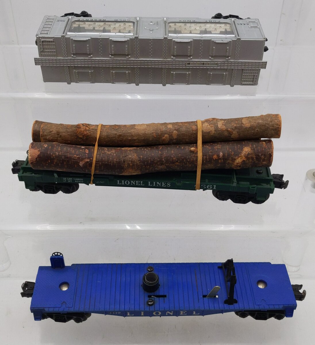 Lionel Assorted O Gauge Freight Cars #6445,3419,6361 [3] VG