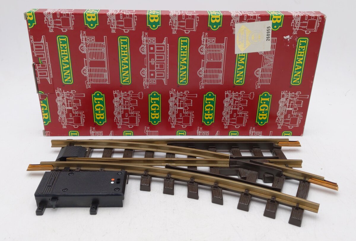 LGB 1205 G Scale 30° Right Hand Electric Switch Turnout EX/Box