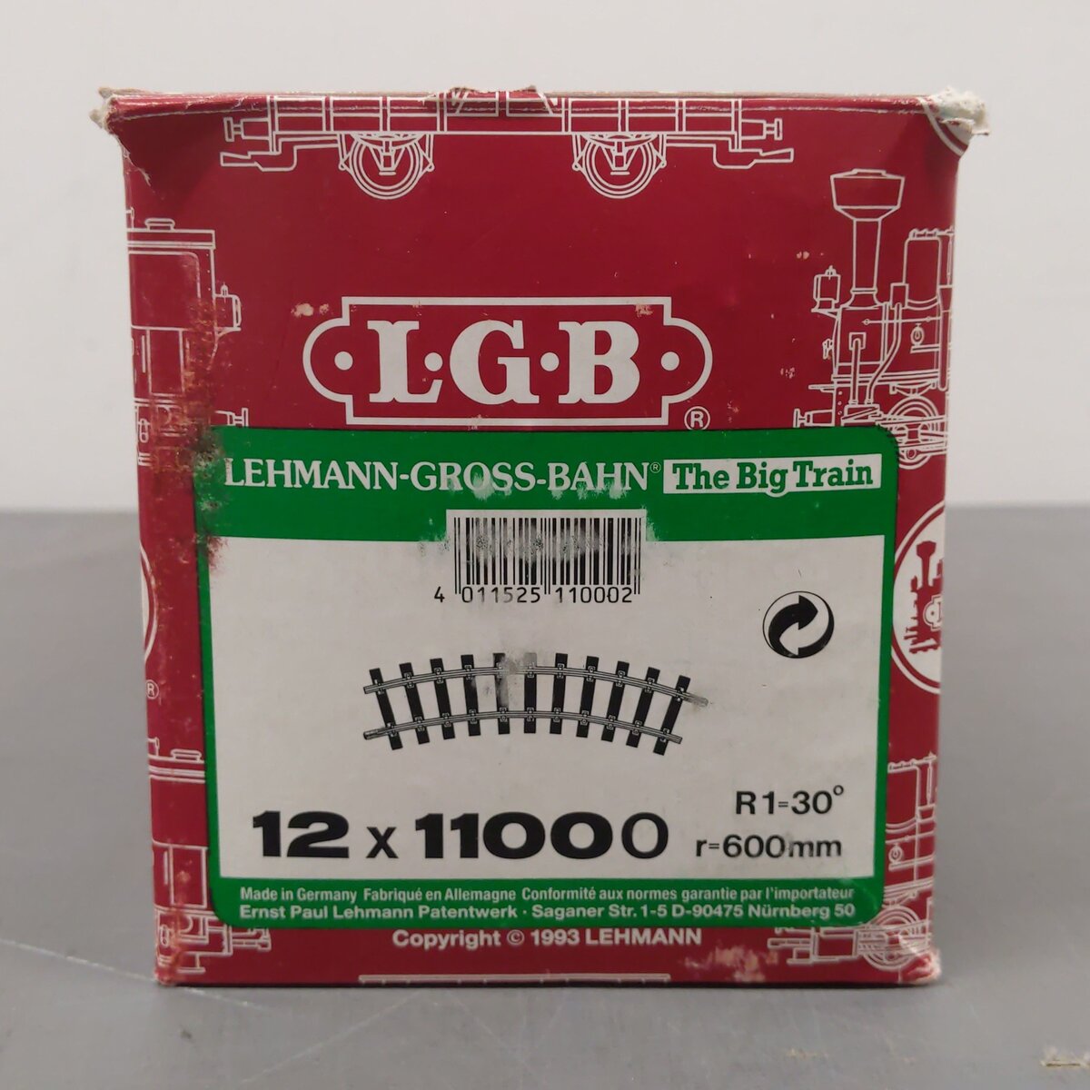 LGB 11000 G Scale R1 30 Degree Curved Track Sections (12) EX/Box