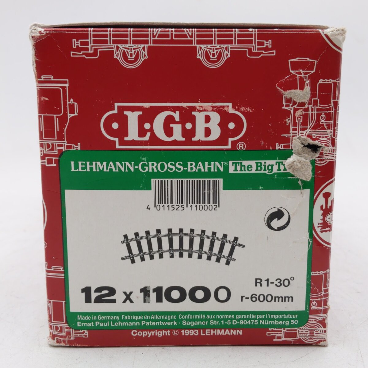 LGB 11000 G Scale R1 30 Degree Curved Track Sections (12) EX/Box