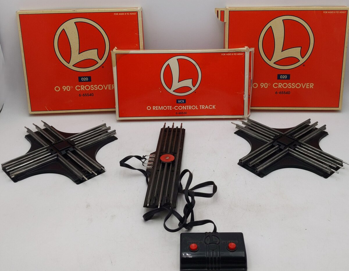 Lionel O Gauge Assorted Crossings and Remote Control Track Piece [3] VG/Box