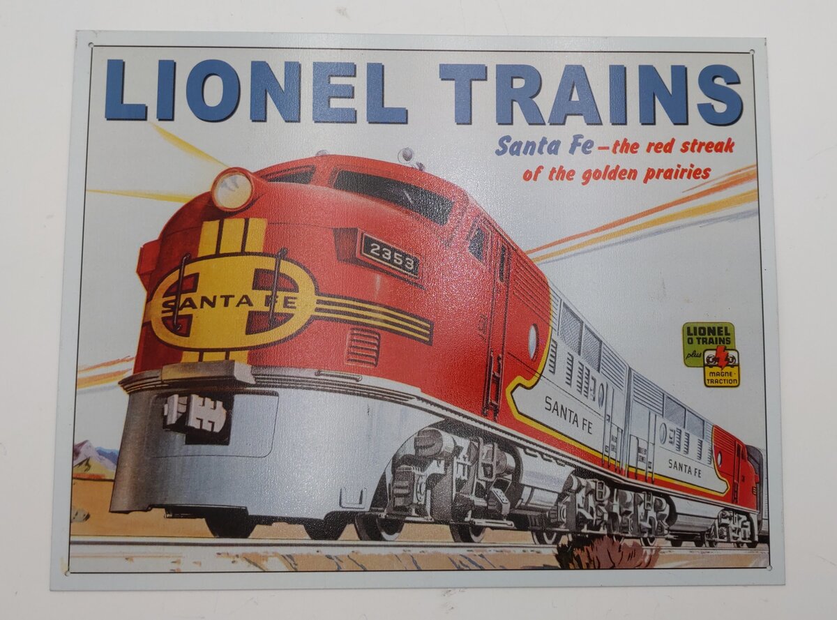 Lionel Trains Santa Fe Sign LN