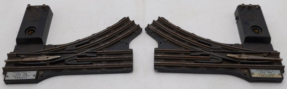 Lionel O22 Vintage O Left-Hand & Right-Hand Electric Remote Switches