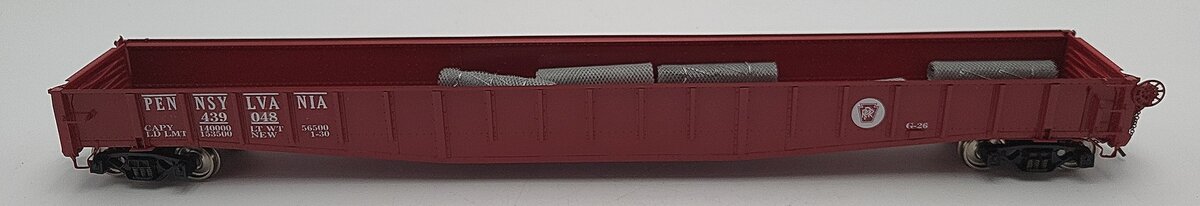 Precision Scale Co. 15497-1 BRASS Pennsylvania 65' Mill Gondola #439048 - 2 Rail LN/Box