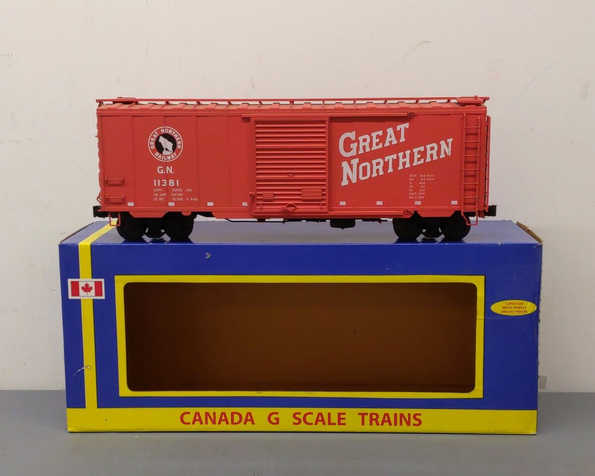 Canada B1072 G Scale Great Northern PS-1 Boxcar #11381 EX/Box