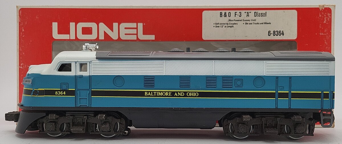 Lionel 6-8364 O Gauge Baltimore & Ohio F3 A Non-Powered Diesel Locomotive EX/Box