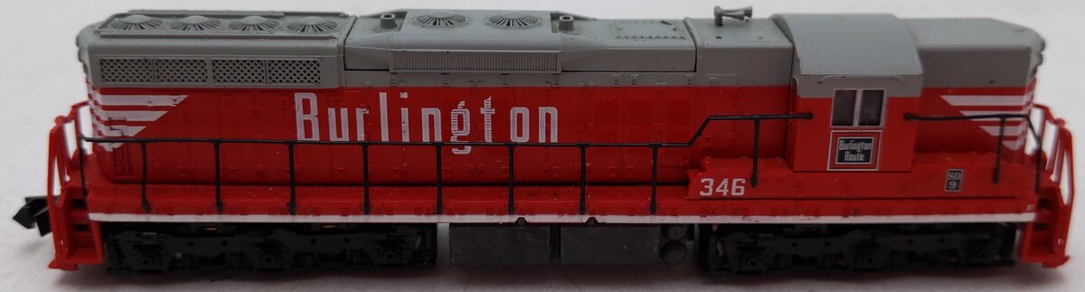 Life Like 7745 N Scale Burlington Route SD7 Powered Diesel Locomotive #346 EX