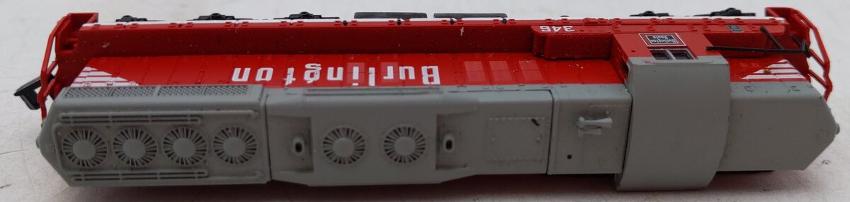Life Like 7745 N Scale Burlington Route SD7 Powered Diesel Locomotive #346 EX