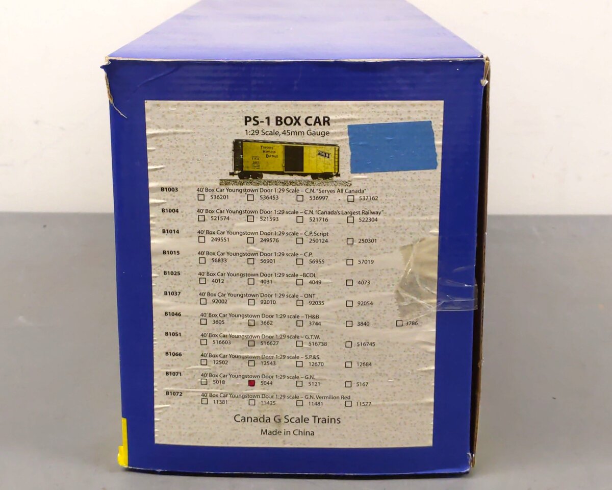Canada B1071 G Scale Great Northern PS-1 Boxcar #5044 LN/Box