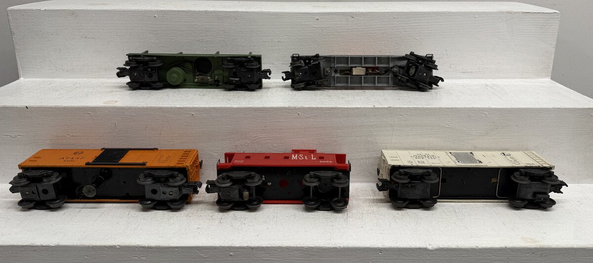 Lionel Vintage O Operating & Freight Cars: 3461, 3462, X3464, 3520 & 6059 [5] VG