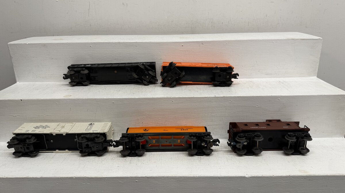 Lionel Vintage O Freight Cars: 3472, 6017, 6034, 6462 & 6465 [5] VG