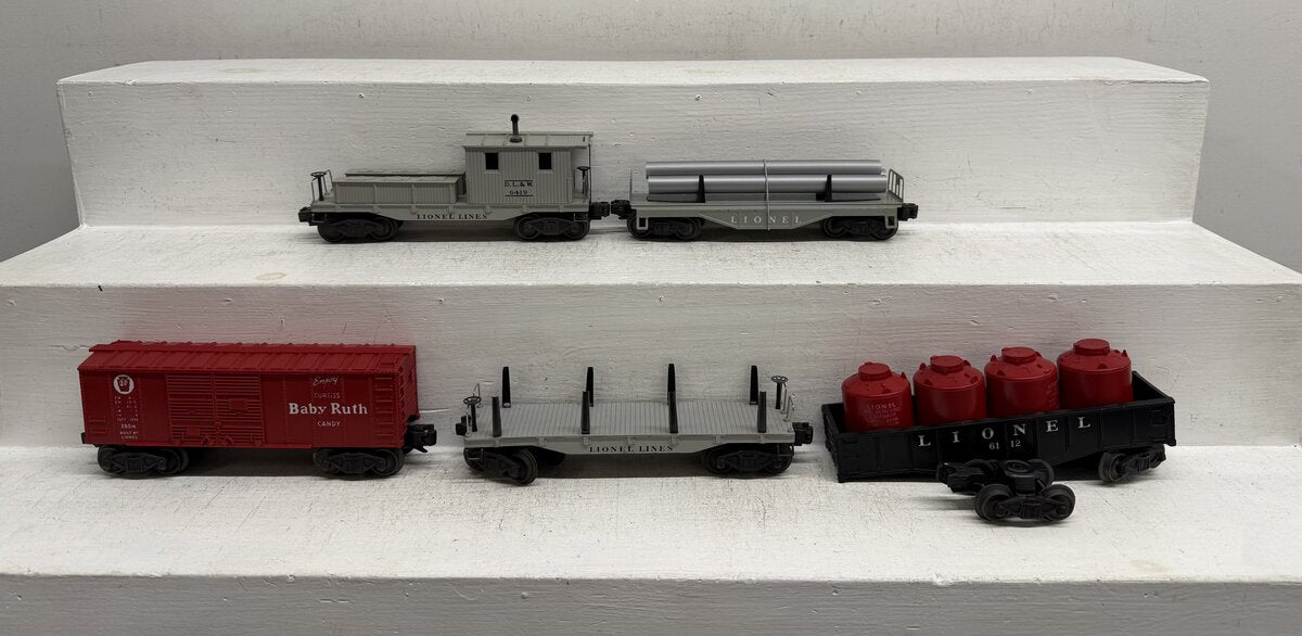 Lionel Vintage O Freight Cars: X6014, 6111, 6112, 6411 & 6419 [5] VG
