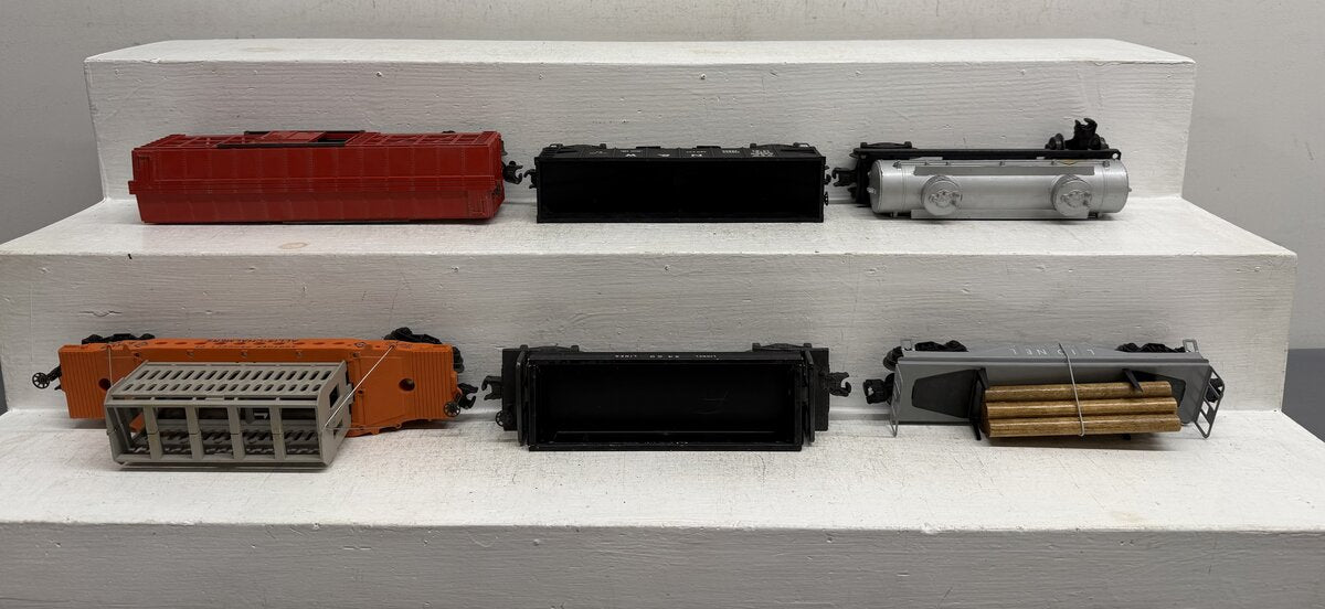 Lionel Vintage O Freight Cars: 3456, 3469, 6111, 6465, 6519 & 6-19801 [6] VG