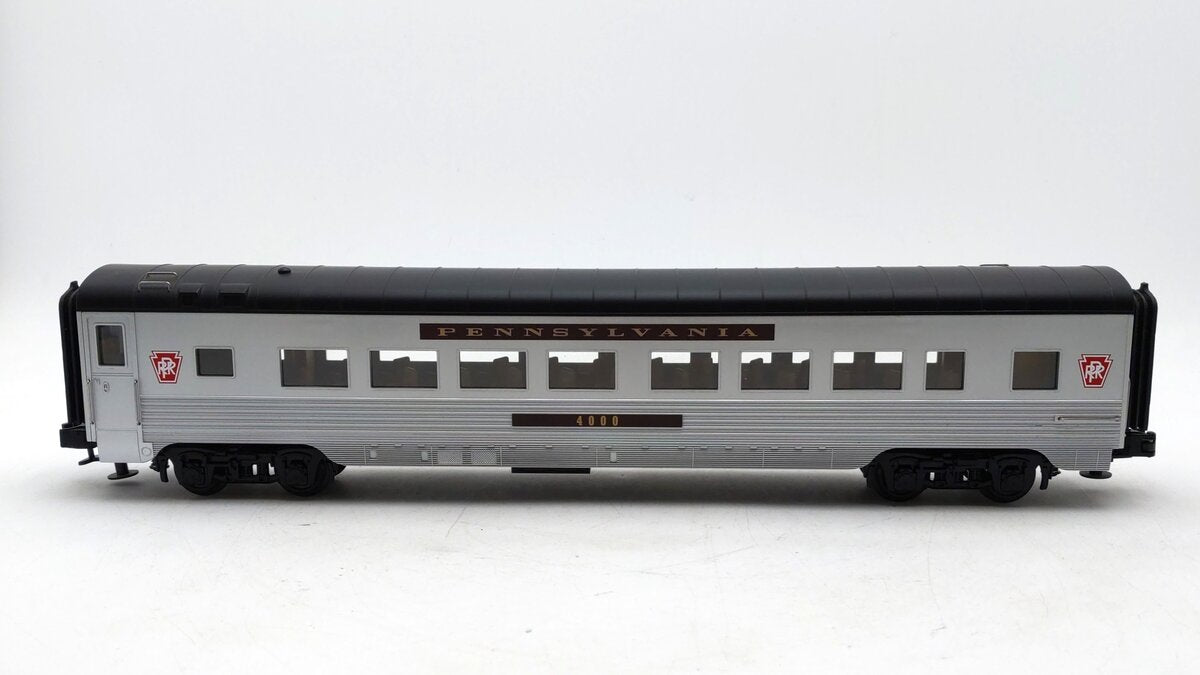 MTH 30-6715 O Gauge PRR 60' Streamlined Smooth Sided Coach Passenger Car #4000 LN