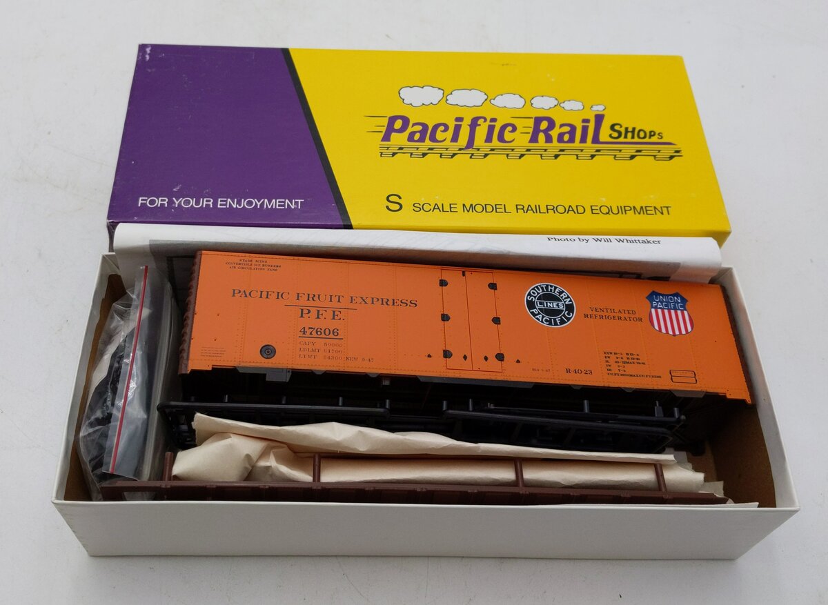 Pacific Rail 2312 S Scale PFE Steel Ice Reefer Kit #47606 MT/Box