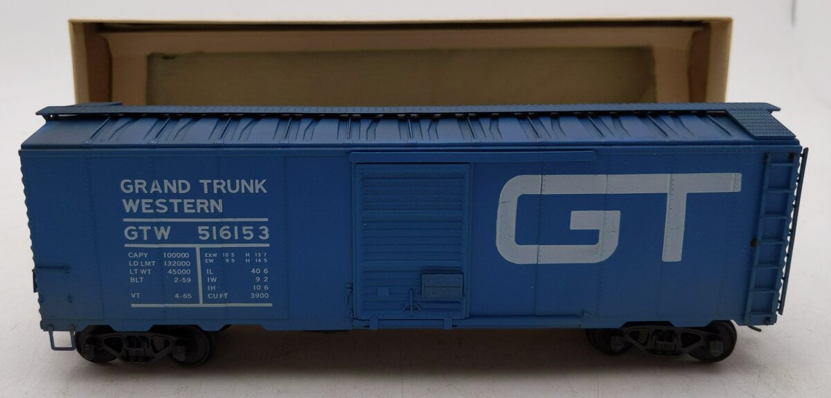 American Models 107 S Gauge GTW Boxcar #516153 VG/Box