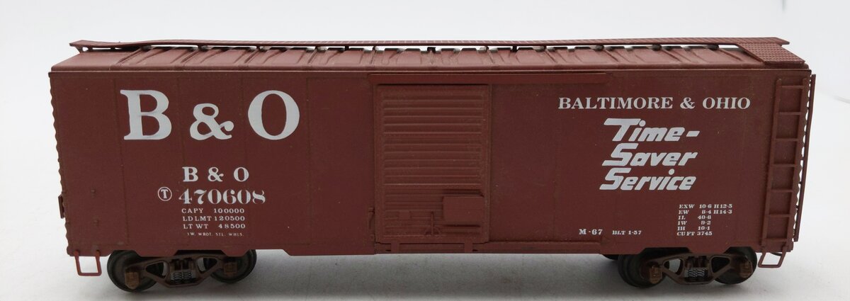 American Models 102 S Baltimore & Ohio 40' Boxcar #470608 EX/Box