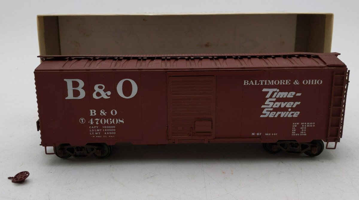 American Models 102 S Baltimore & Ohio 40' Boxcar #470608 EX/Box
