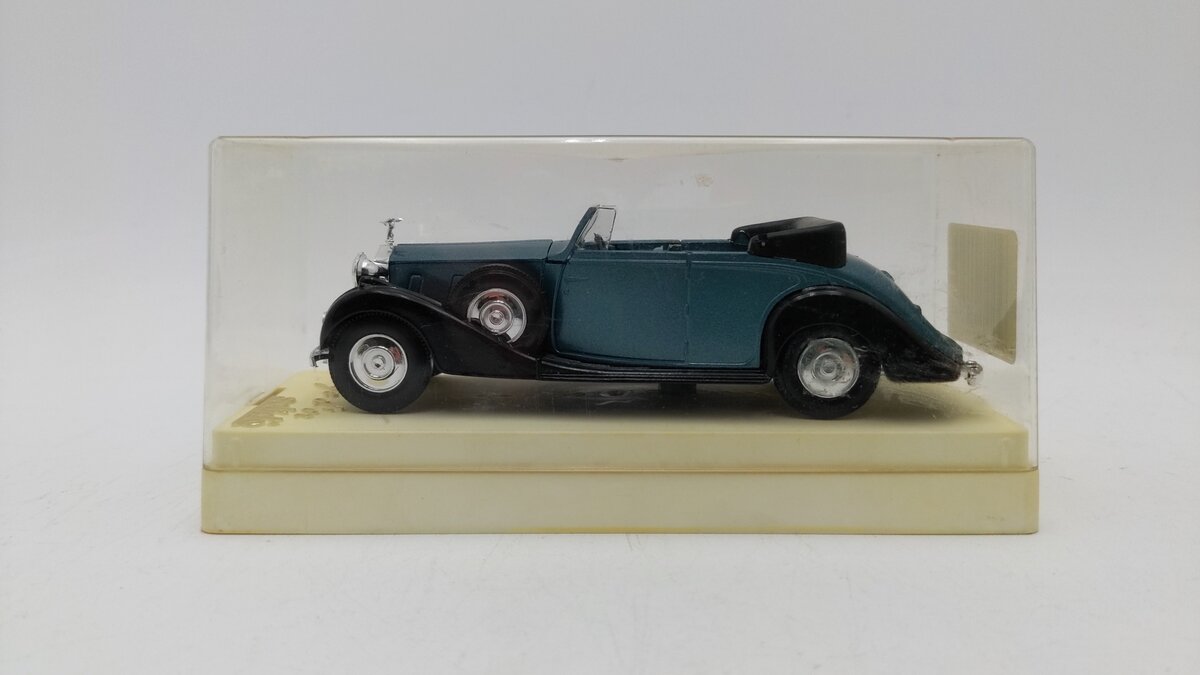 Solido 4077 1:43 Scale Age D'or Deep Gray/Black Rolls Royce Cabriolet Diecast EX/Box