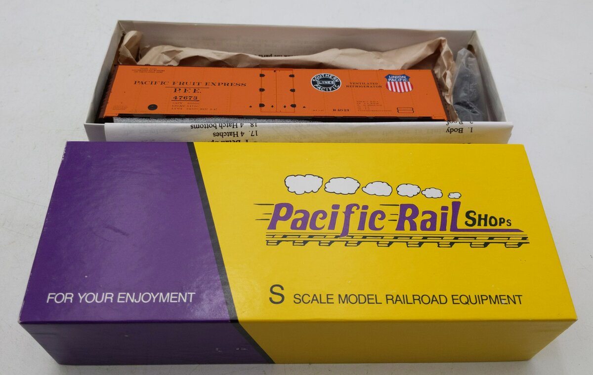 Pacific Rail 2312.2 S Scale PFE Steel Ice Reefer Kit #47673 MT/Box