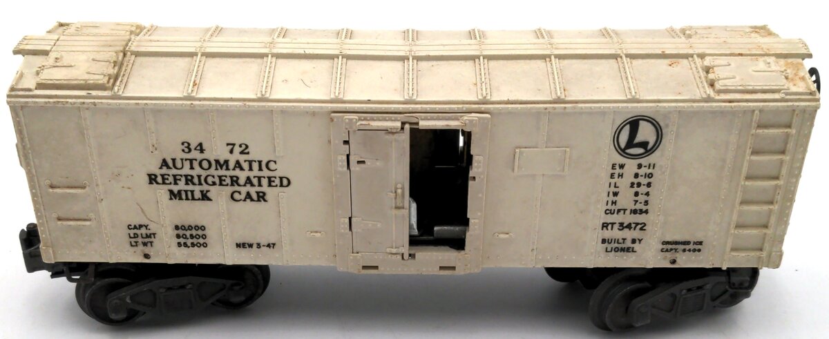 Lionel 3472 O Vintage Operating Milk Car VG