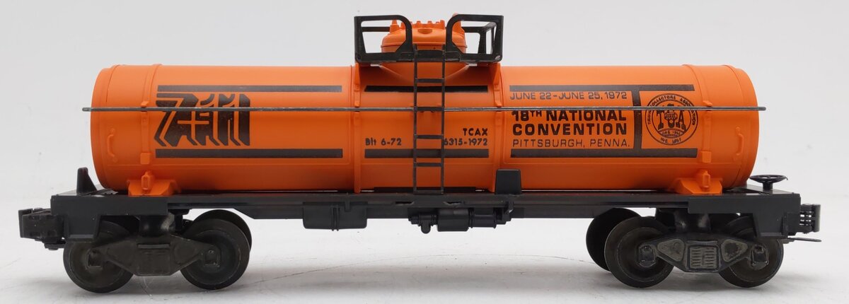 Lionel 6315-1972 O MPC TCA 18th National Convention Single Dome Tank Car VG