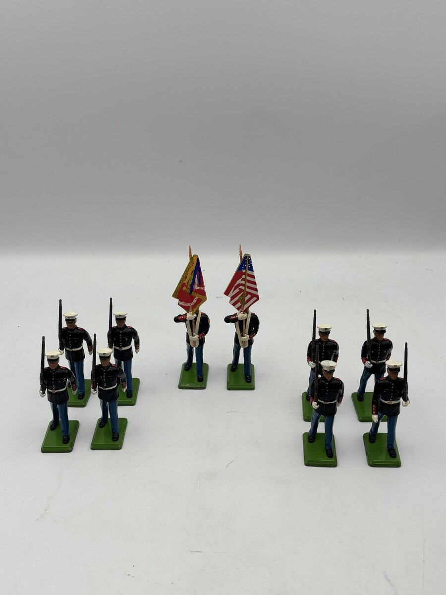 W. Britain 7303 1:32 US Marine Corps Metal-Models Hand Painted Figures LN/Box