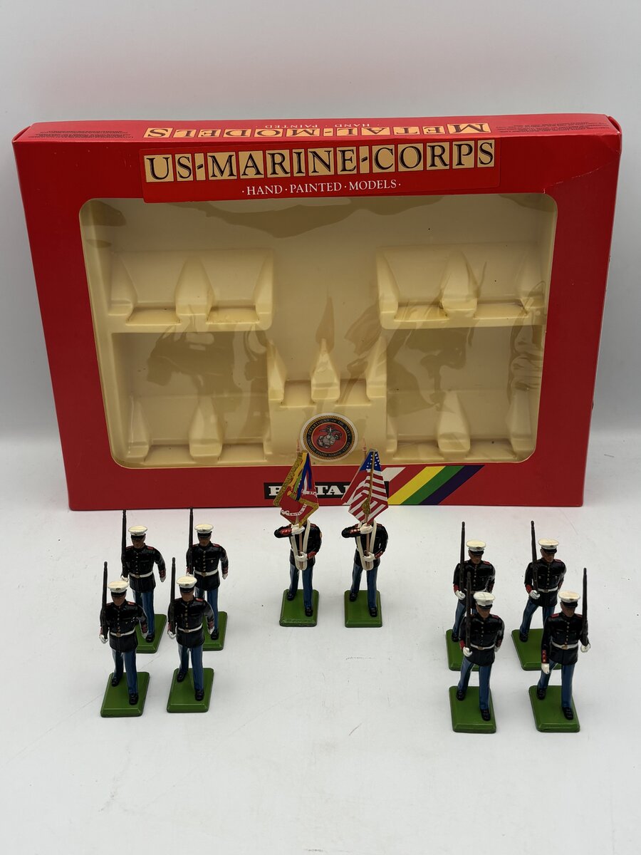 W. Britain 7303 1:32 US Marine Corps Metal-Models Hand Painted Figures LN/Box
