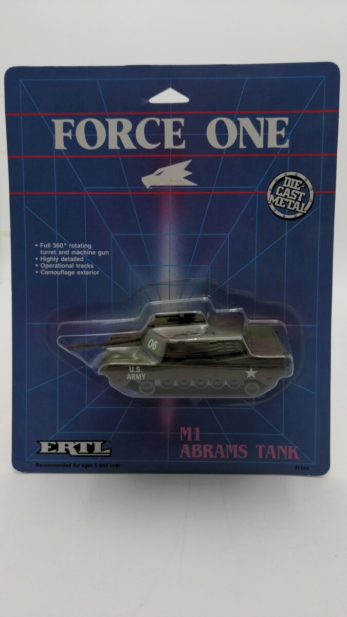 Ertl 1143 1:43 Scale Force One Die Cast Metal U.S. Army M1 Abrams Tank LN/Box