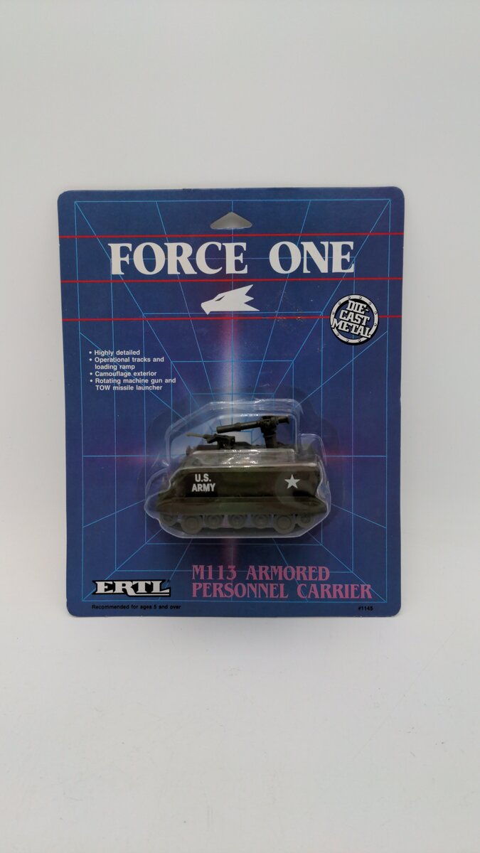 Ertl 1145 1:43 Scale 1987 Force One U.S. Army M113 Armored Personnel Carrier LN/Box