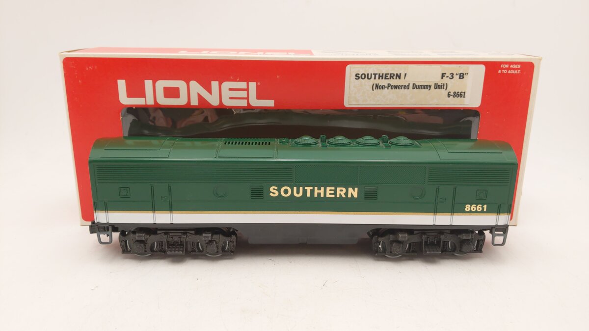 Lionel 6-8661 O Gauge Southern F3 B Non-Powered Diesel Locomotive EX/Box