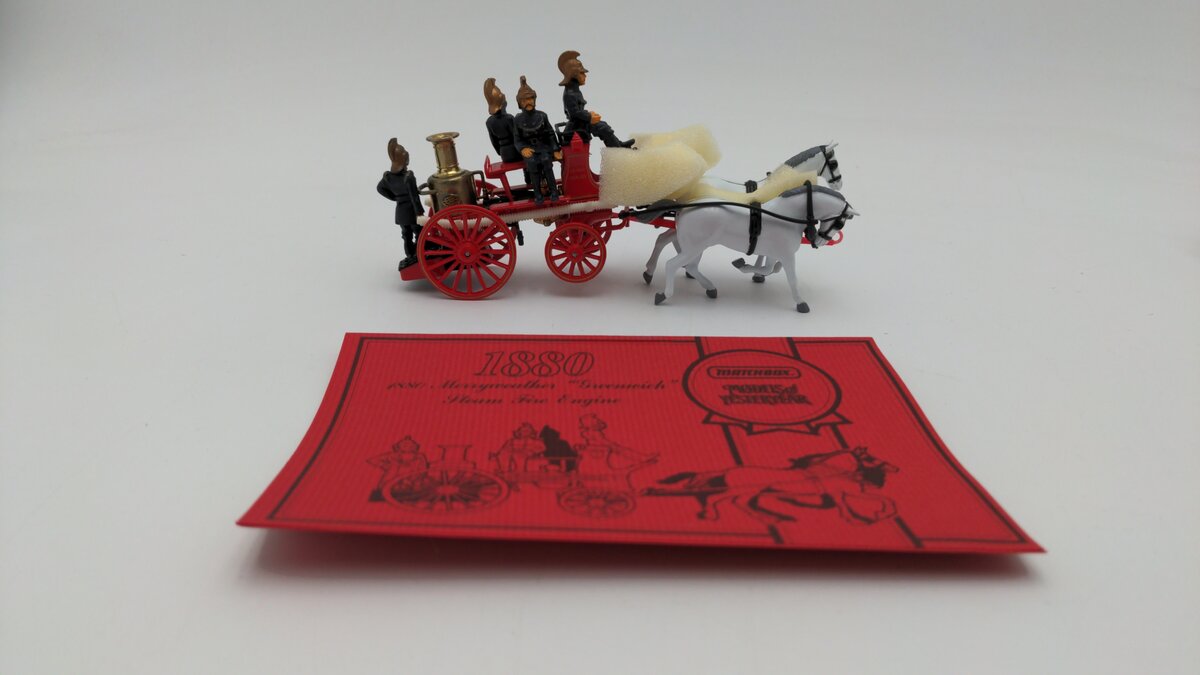 Matchbox YS-46 1:43 Scale 1880 Merryweather Steam Fire Engine Greenwich Diecast LN/Box