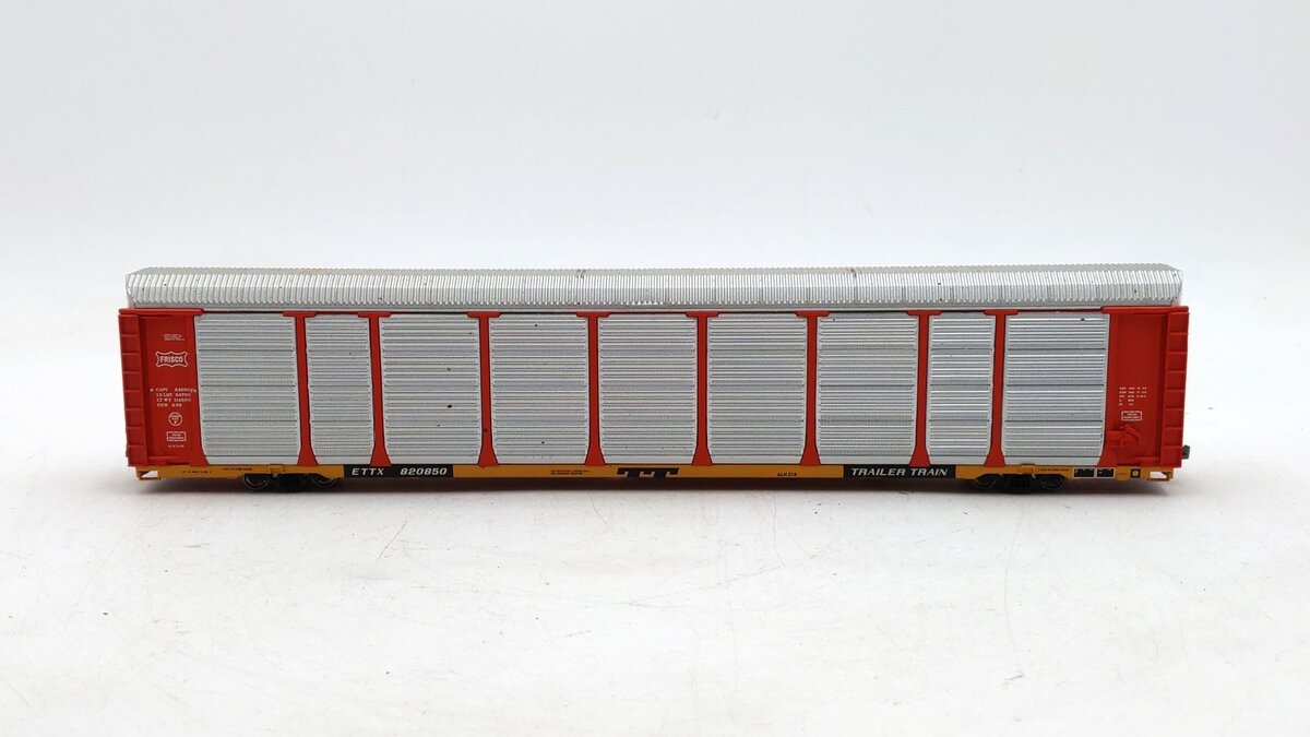 Walthers 932-4871 HO Scale Frisco Thrall 89' Tri-Level Auto Carrier #820850 EX
