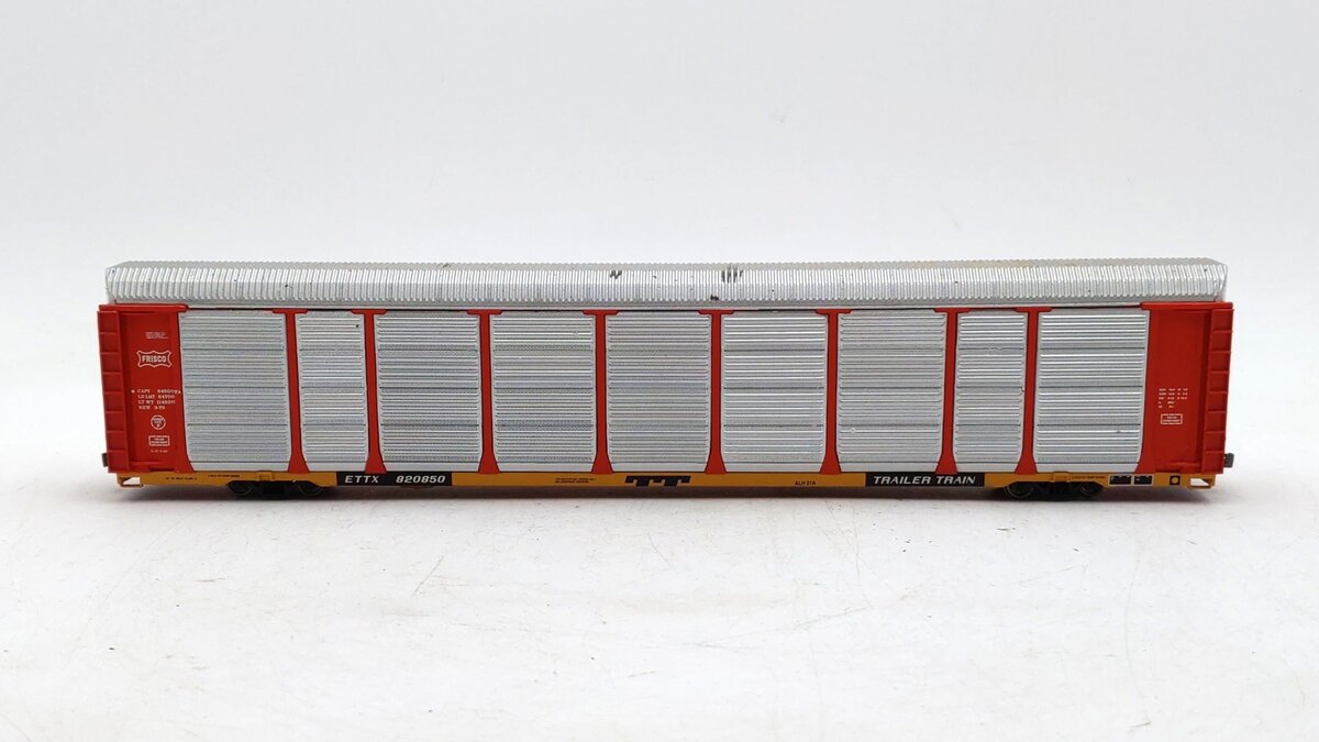 Walthers 932-4871 HO Scale Frisco Thrall 89' Tri-Level Auto Carrier #820850 EX