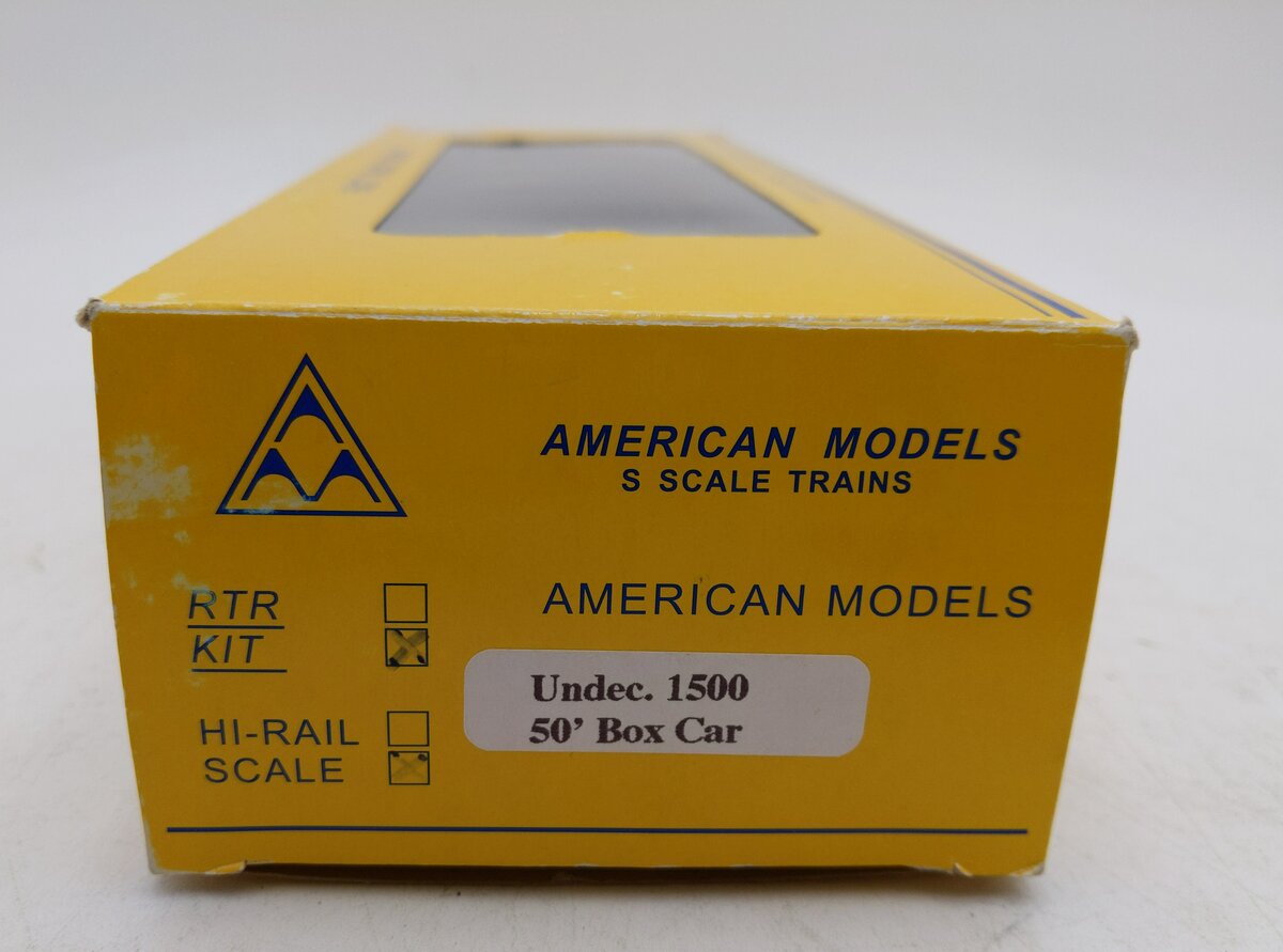 American Models 1S Scale Undecorated Boxcar EX/Box