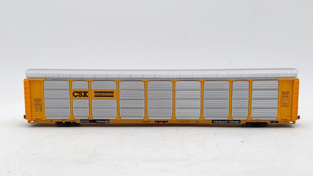 Walthers 932-4881 HO Scale CSX Thrall 89' Tri-Level Auto Carrier #700435 EX