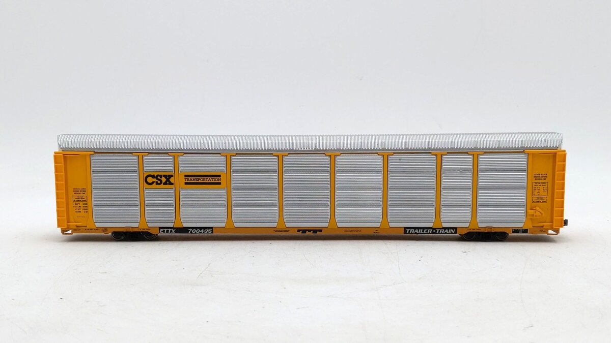 Walthers 932-4881 HO Scale CSX Thrall 89' Tri-Level Auto Carrier #700435 EX