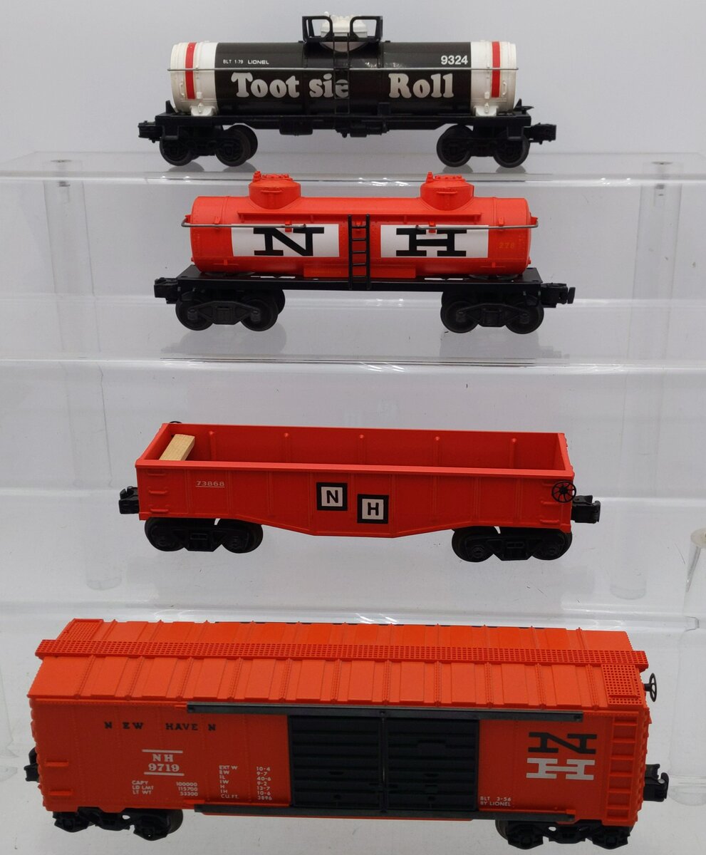 Lionel O Gauge Assorted Freight Cars #73868, 278, 9719, 9324 [4] EX