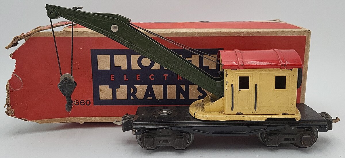 Lionel 2660 Tinplate Crane Car VG/Box